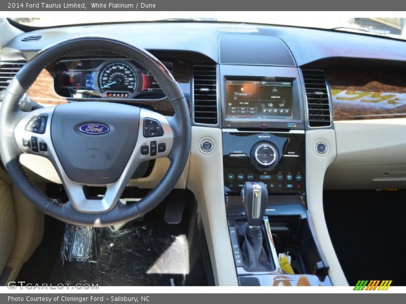 White Platinum / Dune 2014 Ford Taurus Limited