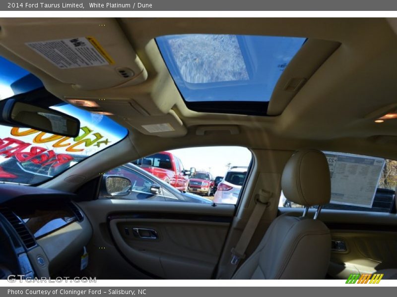 White Platinum / Dune 2014 Ford Taurus Limited