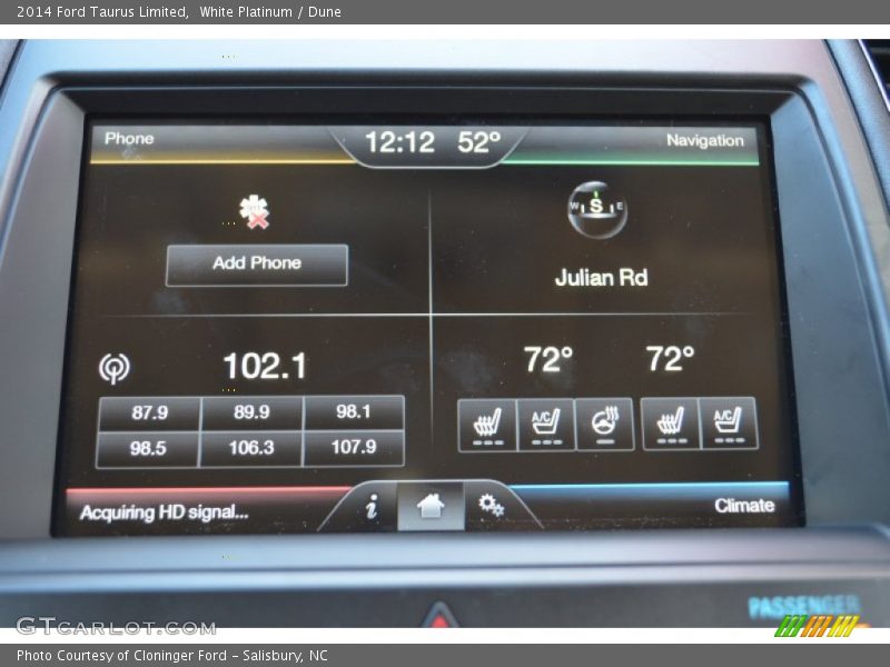 White Platinum / Dune 2014 Ford Taurus Limited