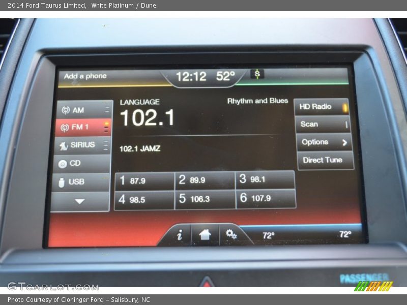 White Platinum / Dune 2014 Ford Taurus Limited