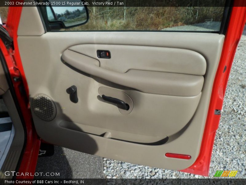 Victory Red / Tan 2003 Chevrolet Silverado 1500 LS Regular Cab