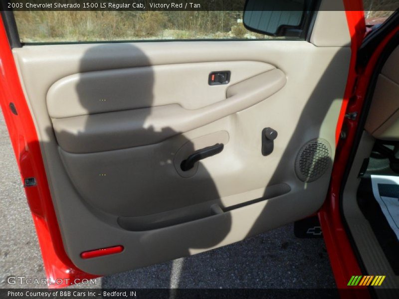 Victory Red / Tan 2003 Chevrolet Silverado 1500 LS Regular Cab