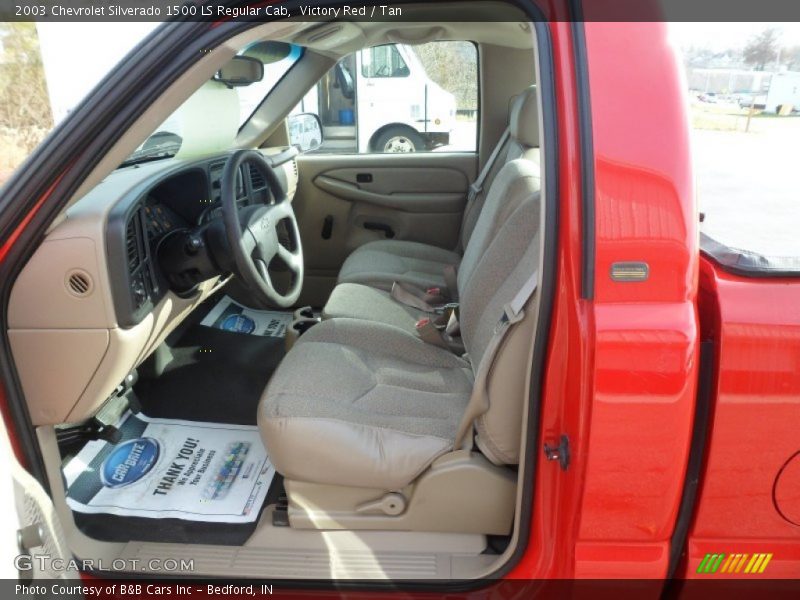 Victory Red / Tan 2003 Chevrolet Silverado 1500 LS Regular Cab