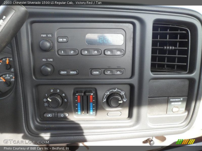 Victory Red / Tan 2003 Chevrolet Silverado 1500 LS Regular Cab