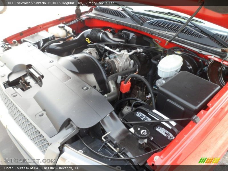 Victory Red / Tan 2003 Chevrolet Silverado 1500 LS Regular Cab