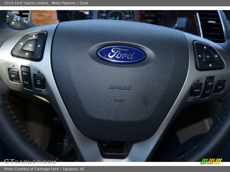 White Platinum / Dune 2014 Ford Taurus Limited