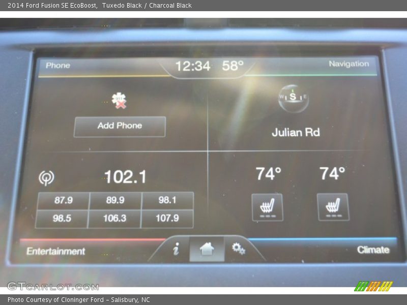 Tuxedo Black / Charcoal Black 2014 Ford Fusion SE EcoBoost