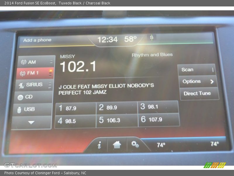 Tuxedo Black / Charcoal Black 2014 Ford Fusion SE EcoBoost