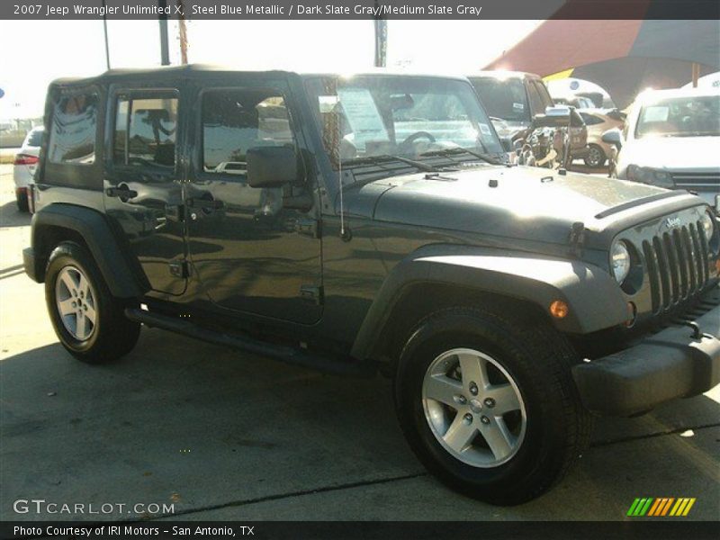 Steel Blue Metallic / Dark Slate Gray/Medium Slate Gray 2007 Jeep Wrangler Unlimited X