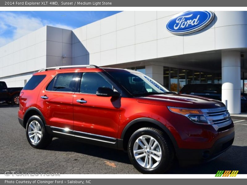 Sunset / Medium Light Stone 2014 Ford Explorer XLT 4WD
