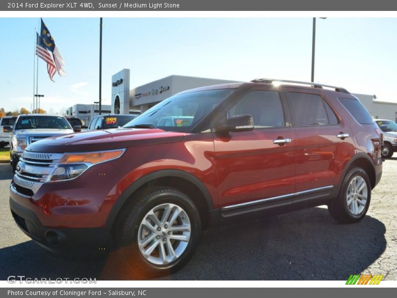 Sunset / Medium Light Stone 2014 Ford Explorer XLT 4WD