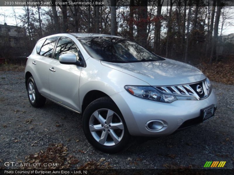 Brilliant Silver Metallic / Black 2010 Nissan Murano S AWD
