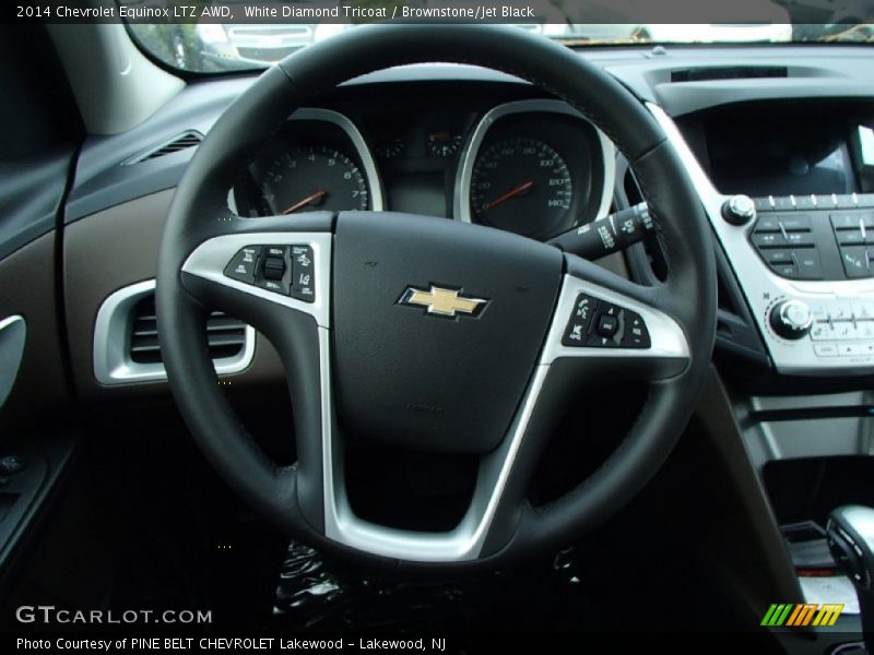 White Diamond Tricoat / Brownstone/Jet Black 2014 Chevrolet Equinox LTZ AWD