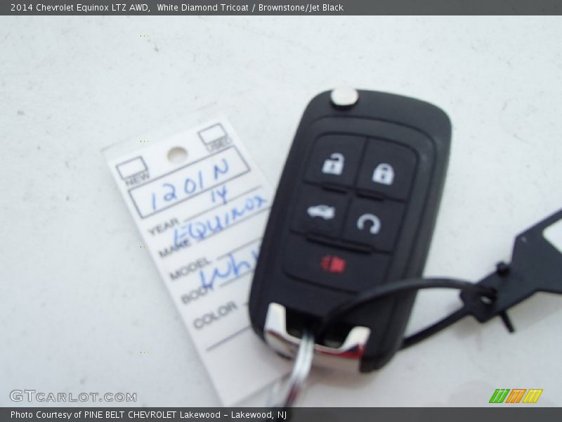 White Diamond Tricoat / Brownstone/Jet Black 2014 Chevrolet Equinox LTZ AWD