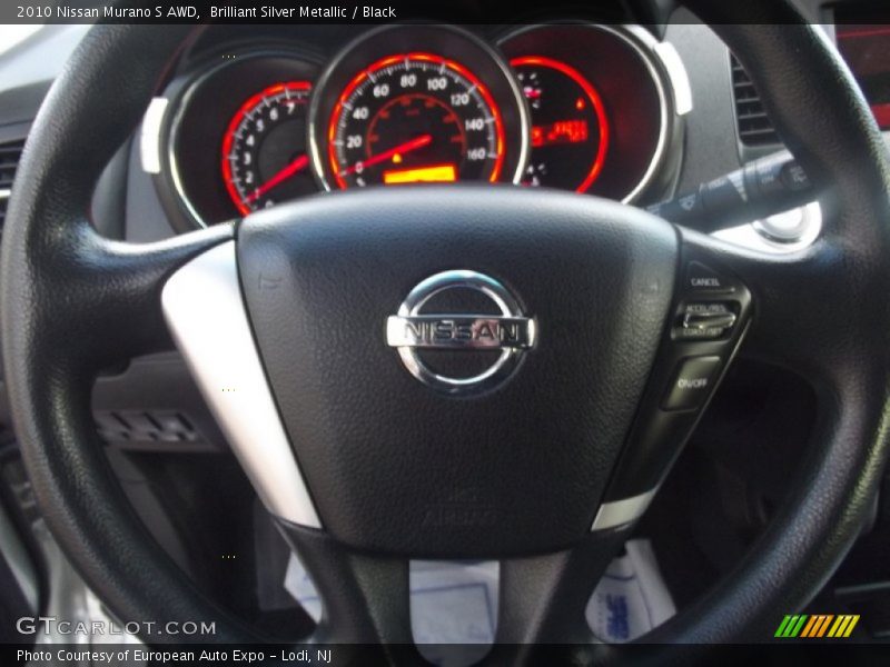 Brilliant Silver Metallic / Black 2010 Nissan Murano S AWD