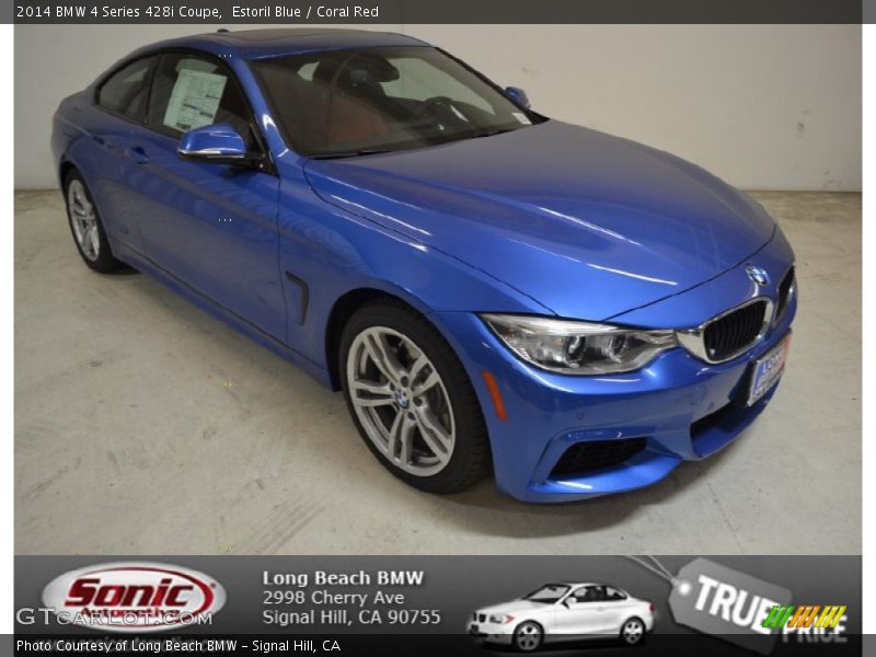 Estoril Blue / Coral Red 2014 BMW 4 Series 428i Coupe