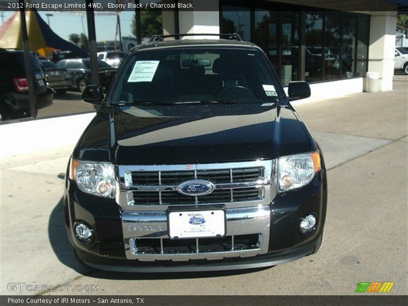 Ebony Black / Charcoal Black 2012 Ford Escape Limited 4WD