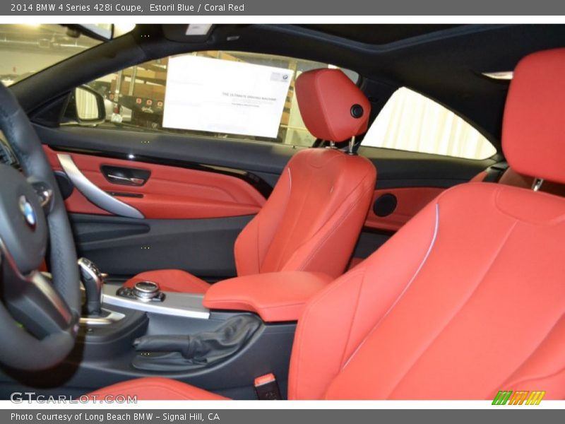 Estoril Blue / Coral Red 2014 BMW 4 Series 428i Coupe