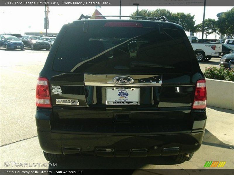 Ebony Black / Charcoal Black 2012 Ford Escape Limited 4WD
