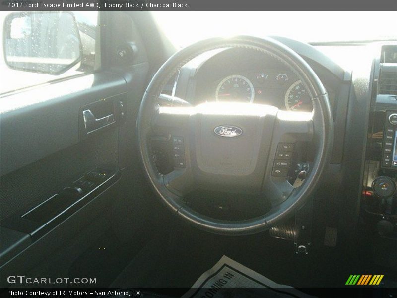 Ebony Black / Charcoal Black 2012 Ford Escape Limited 4WD
