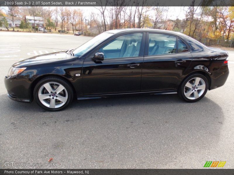 Black / Parchment 2009 Saab 9-3 2.0T Sport Sedan