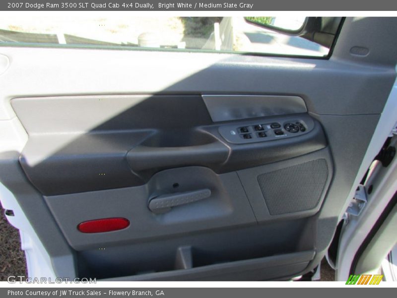 Bright White / Medium Slate Gray 2007 Dodge Ram 3500 SLT Quad Cab 4x4 Dually