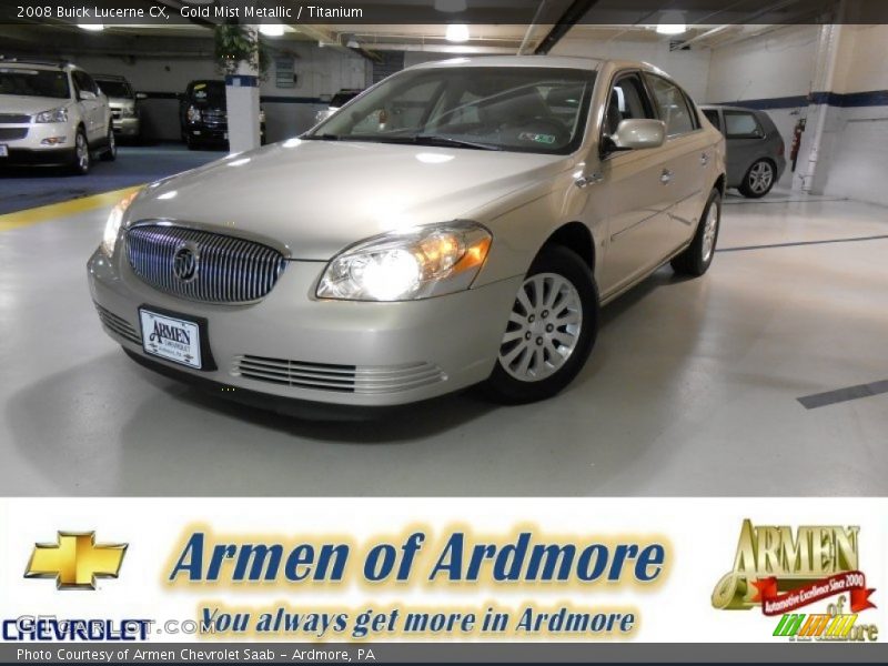 Gold Mist Metallic / Titanium 2008 Buick Lucerne CX