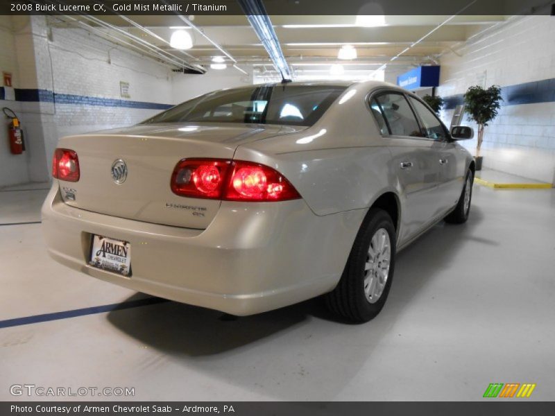 Gold Mist Metallic / Titanium 2008 Buick Lucerne CX