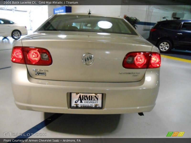 Gold Mist Metallic / Titanium 2008 Buick Lucerne CX