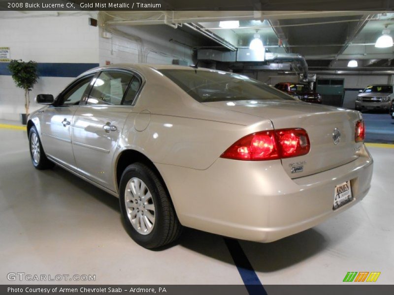 Gold Mist Metallic / Titanium 2008 Buick Lucerne CX