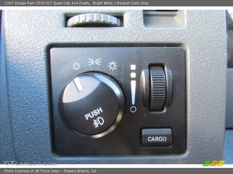 Bright White / Medium Slate Gray 2007 Dodge Ram 3500 SLT Quad Cab 4x4 Dually