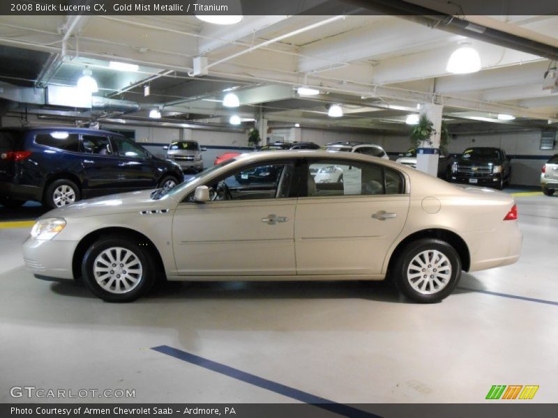 Gold Mist Metallic / Titanium 2008 Buick Lucerne CX