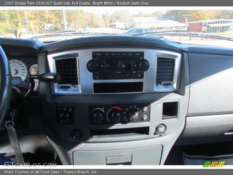 Bright White / Medium Slate Gray 2007 Dodge Ram 3500 SLT Quad Cab 4x4 Dually