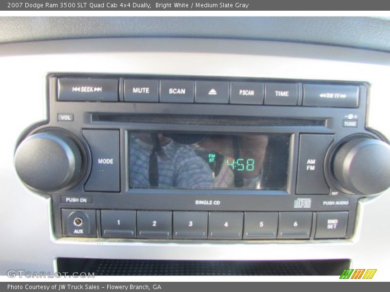 Bright White / Medium Slate Gray 2007 Dodge Ram 3500 SLT Quad Cab 4x4 Dually