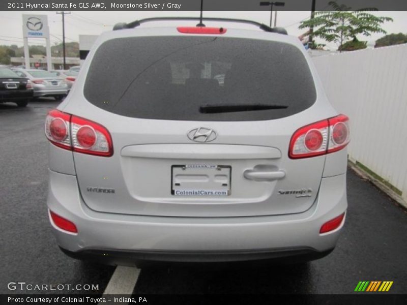 Moonstone Silver / Gray 2011 Hyundai Santa Fe GLS AWD