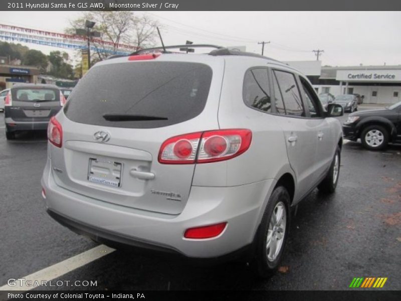 Moonstone Silver / Gray 2011 Hyundai Santa Fe GLS AWD