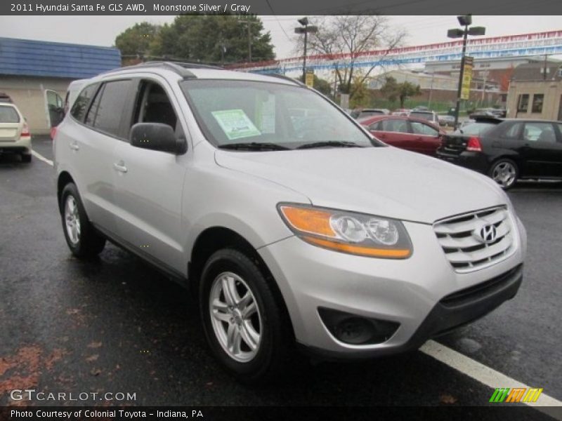 Moonstone Silver / Gray 2011 Hyundai Santa Fe GLS AWD