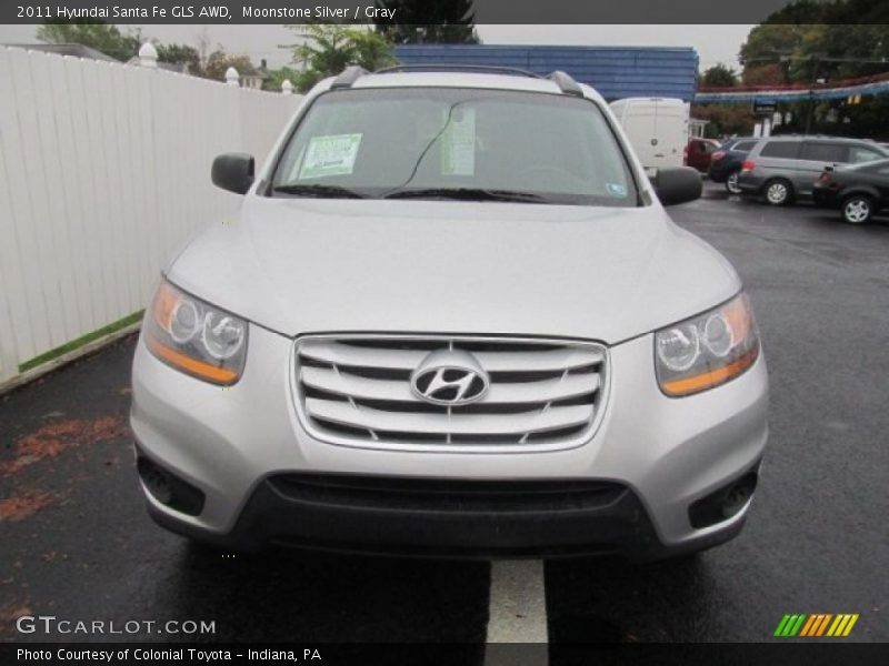 Moonstone Silver / Gray 2011 Hyundai Santa Fe GLS AWD