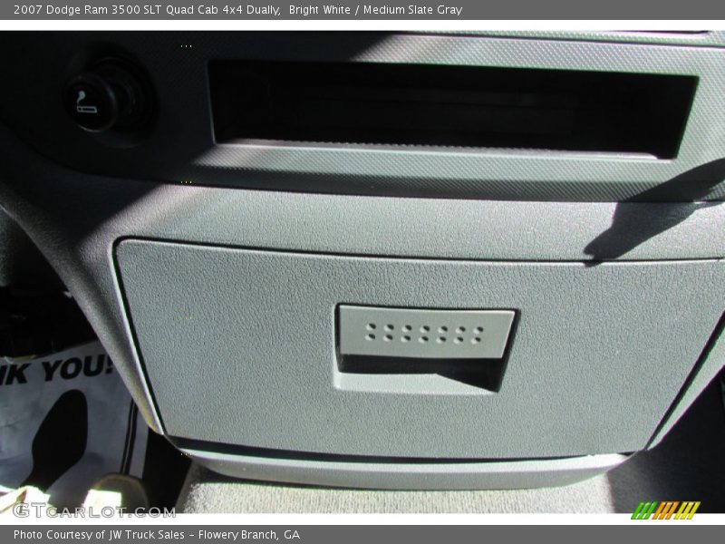 Bright White / Medium Slate Gray 2007 Dodge Ram 3500 SLT Quad Cab 4x4 Dually