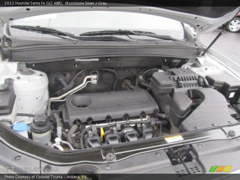 Moonstone Silver / Gray 2011 Hyundai Santa Fe GLS AWD