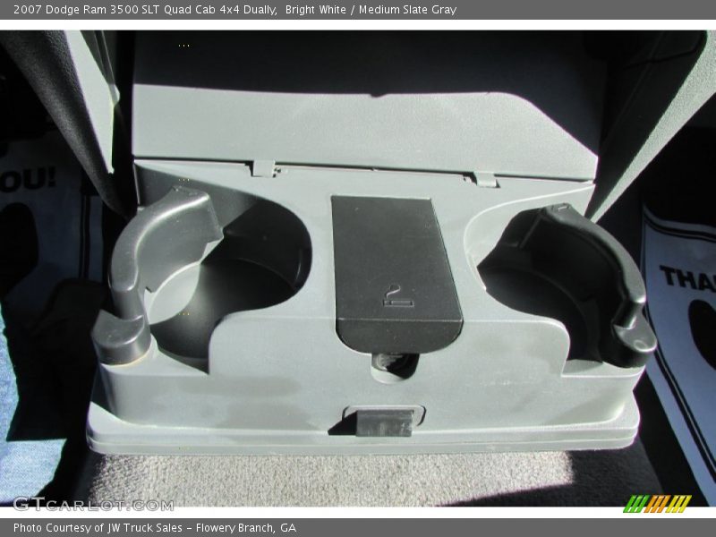 Bright White / Medium Slate Gray 2007 Dodge Ram 3500 SLT Quad Cab 4x4 Dually