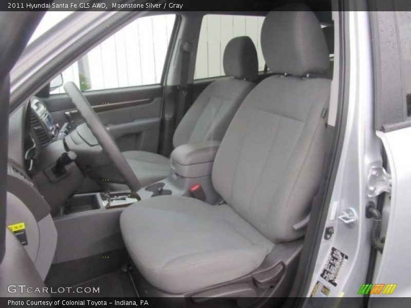Moonstone Silver / Gray 2011 Hyundai Santa Fe GLS AWD
