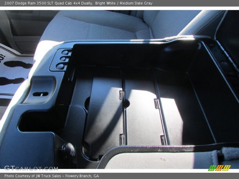 Bright White / Medium Slate Gray 2007 Dodge Ram 3500 SLT Quad Cab 4x4 Dually