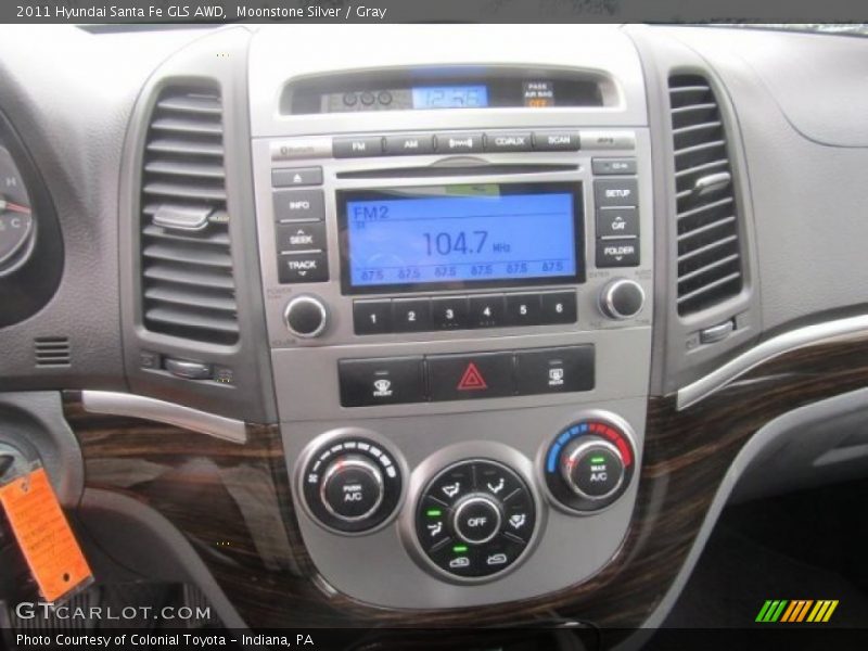 Moonstone Silver / Gray 2011 Hyundai Santa Fe GLS AWD