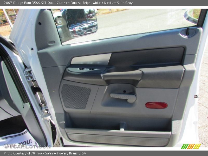Bright White / Medium Slate Gray 2007 Dodge Ram 3500 SLT Quad Cab 4x4 Dually