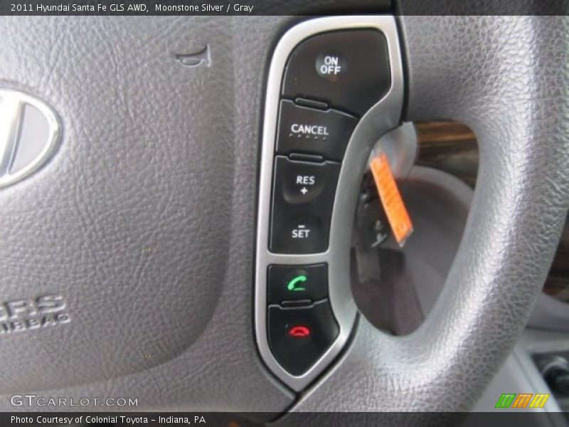 Moonstone Silver / Gray 2011 Hyundai Santa Fe GLS AWD