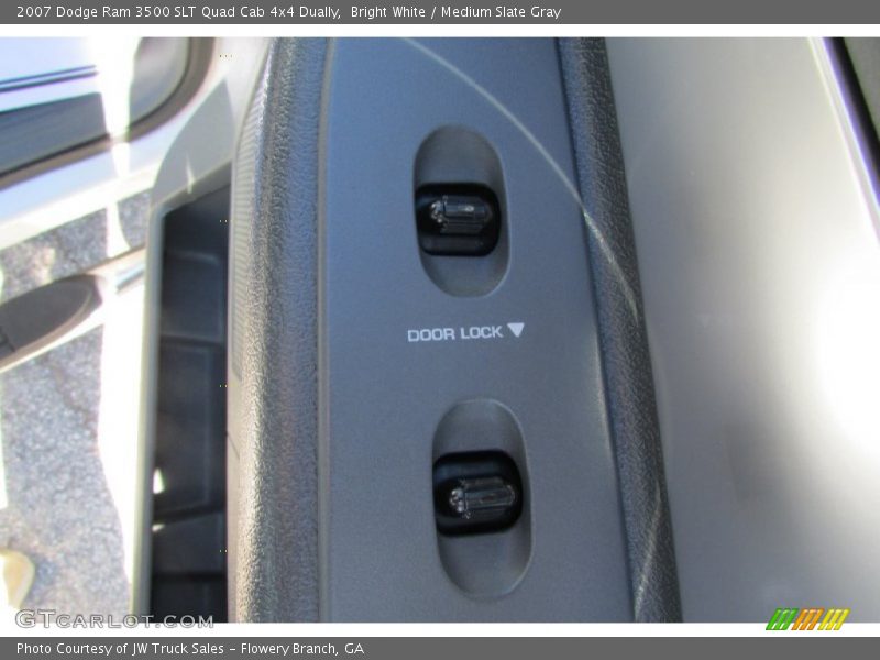 Bright White / Medium Slate Gray 2007 Dodge Ram 3500 SLT Quad Cab 4x4 Dually