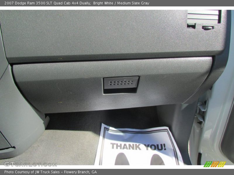 Bright White / Medium Slate Gray 2007 Dodge Ram 3500 SLT Quad Cab 4x4 Dually