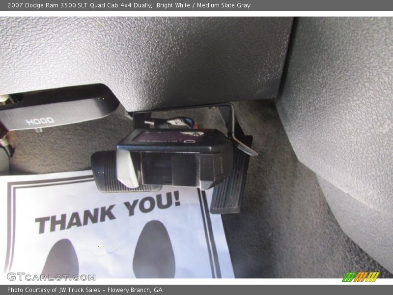 Bright White / Medium Slate Gray 2007 Dodge Ram 3500 SLT Quad Cab 4x4 Dually