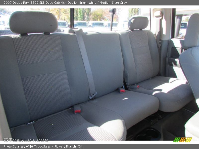 Bright White / Medium Slate Gray 2007 Dodge Ram 3500 SLT Quad Cab 4x4 Dually